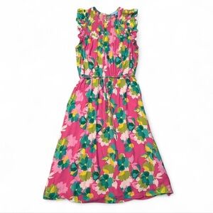 Draper James RSVP Women’s Smocked Midi Dress sleeveless pink Medium